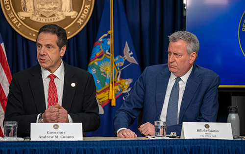 NY Mayor De Blasio and Cuomo